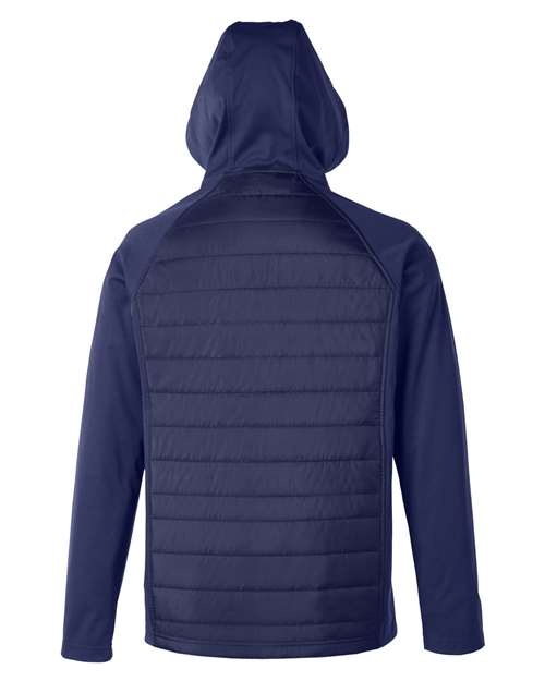 Unisex Techno Lite Hybrid Hooded Jacket - Classic Navy Back