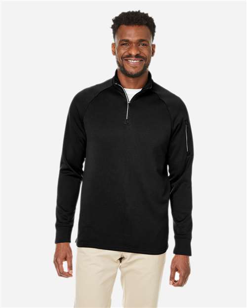 CORE365 Unisex Fusion ChromaSoft™ Fleece Quarter-Zip Pullover - Model Front