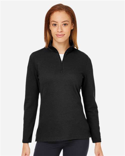 Devon & Jones Women's New Classics® Performance Quarter-Zip Pullover - Model Front