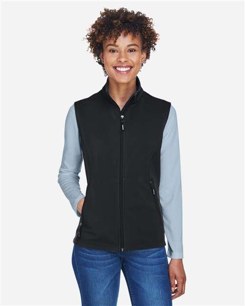 CORE365 Women's Cruise Two-Layer Fleece Bonded Soft Shell Vest - Model Front