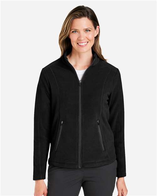 Devon & Jones Women's CrownLux Performance® Fleece Full-Zip Jacket - Model Front