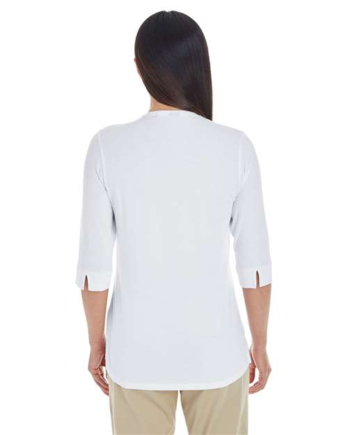 Women's Perfect Fit™ Tailored Open Neckline Top - White Back