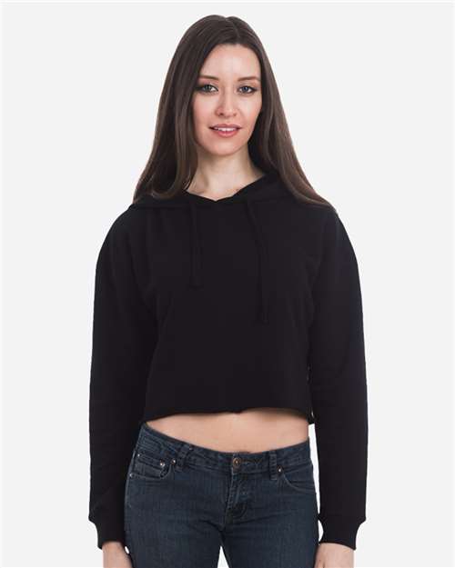 Lane Seven Women's Cropped Hoodie Sweatshirt - Model Front