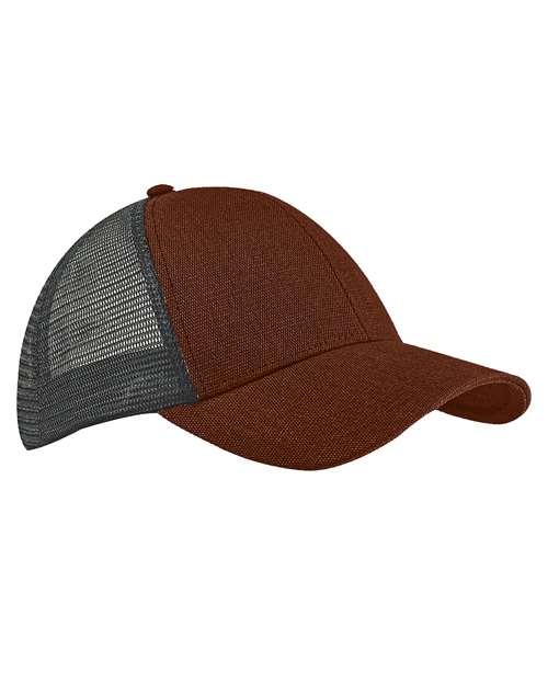 Hemp Blend Trucker Cap - Sienna/ Black Front