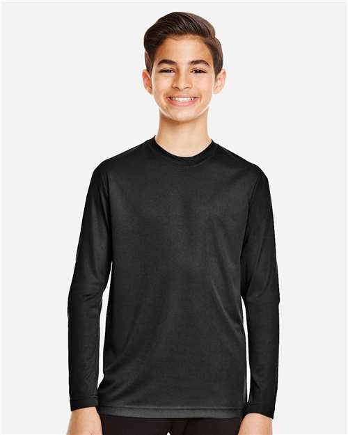 Team 365 Youth Zone Performance Long Sleeve T-Shirt - Model Front