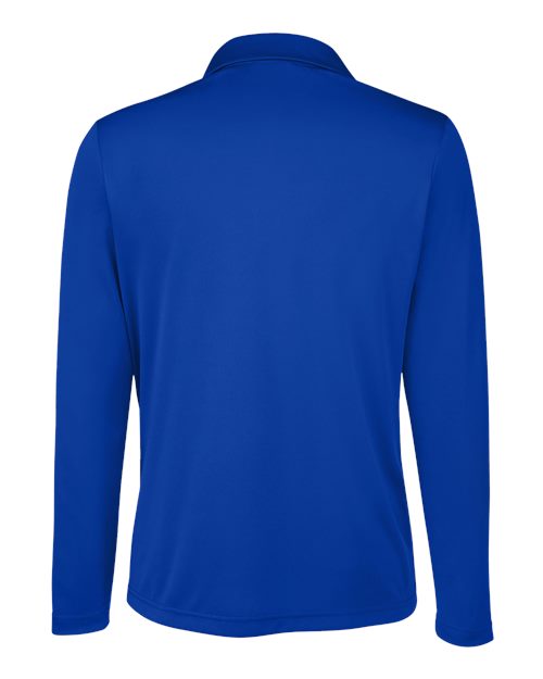 Women's Zone Performance Long Sleeve Polo - Sport Royal Back