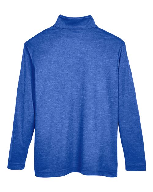 Youth Zone Sonic Heather Performance Quarter-Zip Pullover - Sport Royal Heather Back