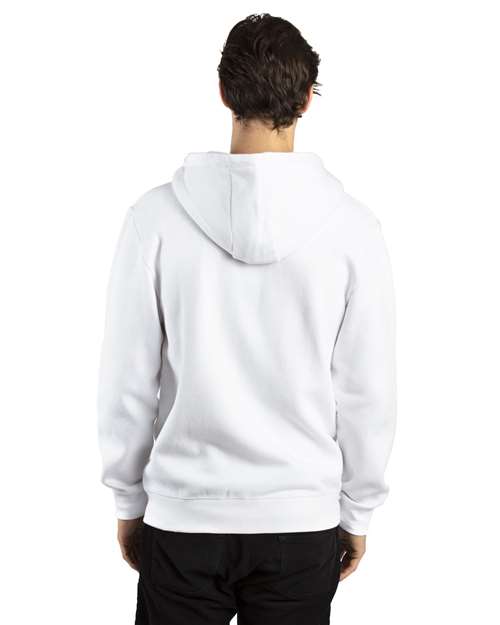 Unisex Fleece Full-Zip Hooded Sweatshirt - White Back