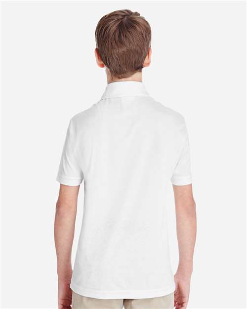 Youth Zone Performance Polo - White Back