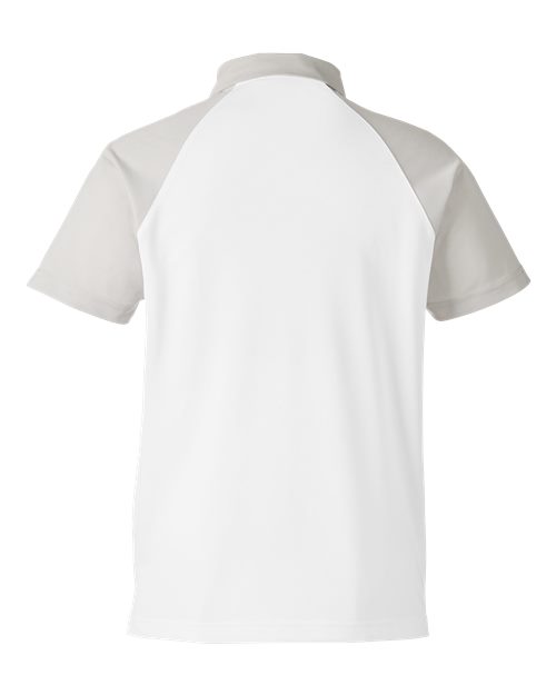 Men's Command Snag-Protection Colorblock Polo - White/ Sport Silver Back