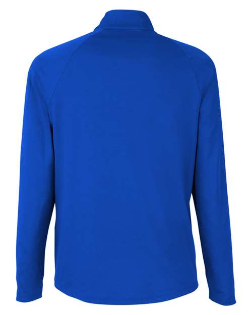 Men's Origin Performance Pique Quarter-Zip Pullover - True Royal/ Carbon Back