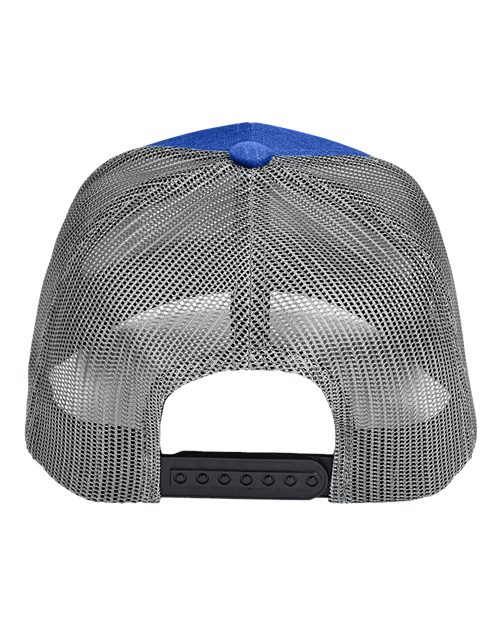 Zone Sonic Heather Trucker Cap by Yupoong - Sport Royal Heather/ Sport Graphite Back