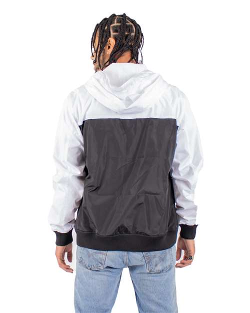 Unisex Windbreaker Jacket - White/ Black Back