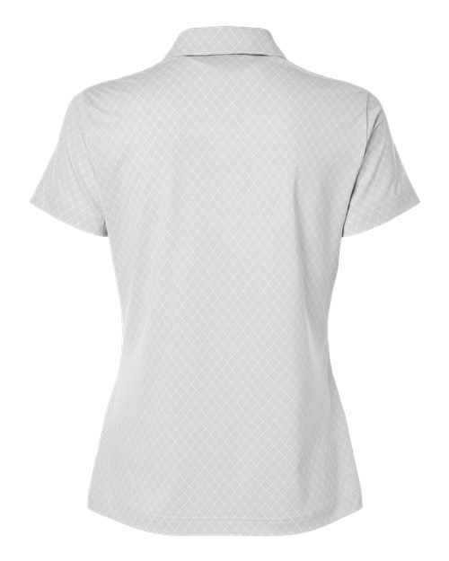 Women's 4-Way Stretch Printed Polo - White Back