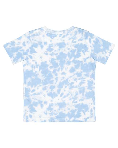 Toddler Fine Jersey Tee - Extended Colors - Sky Tie Dye Back
