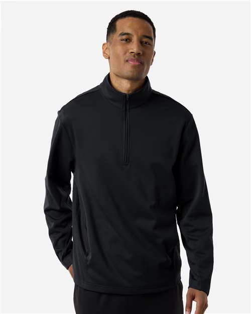Team 365 Unisex Squad Cadet Quarter-Zip Tech Fleece Pullover - Model Front