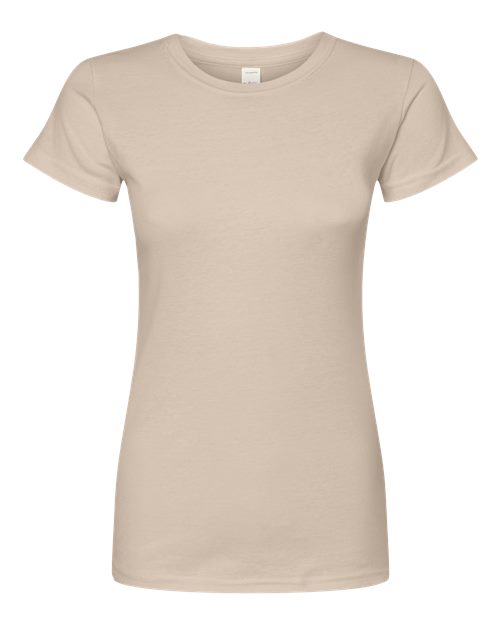 Women's Fine Jersey Slim Fit T-Shirt - Sand Front