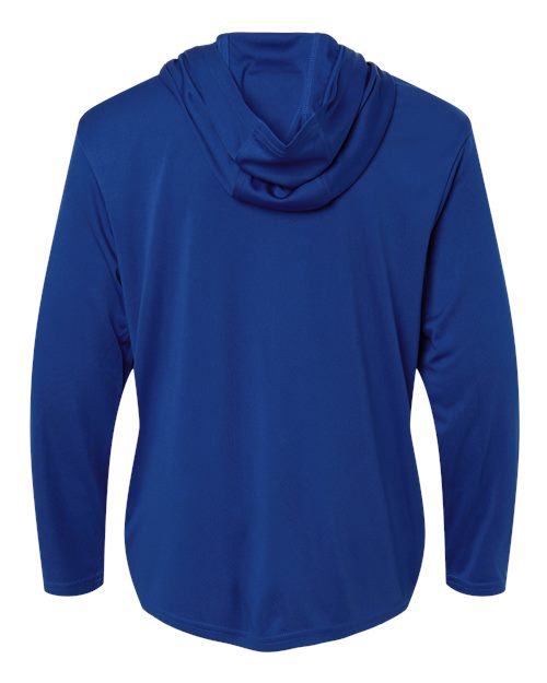Youth Pro-Lock Performance Hooded Long Sleeve T-Shirt - Royal Back