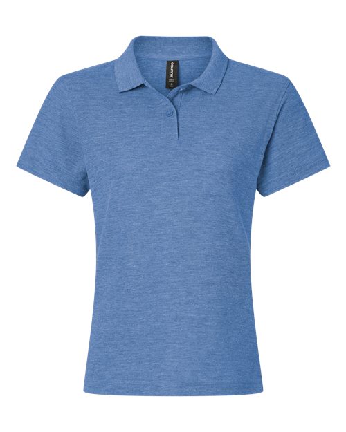 Women's Pique Polo - Heather Royal Front
