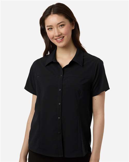 CORE365 Women's UltraUVP Shoreline Short Sleeve Staff Shirt - Model Front
