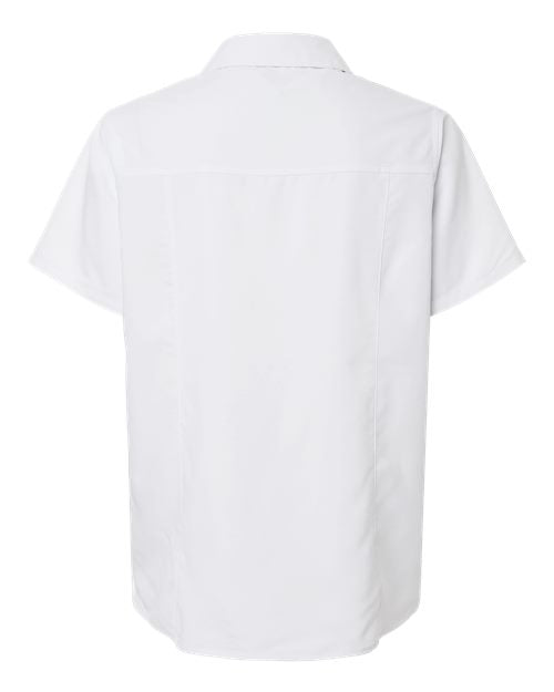 Women's UltraUVP Shoreline Short Sleeve Staff Shirt - White Back