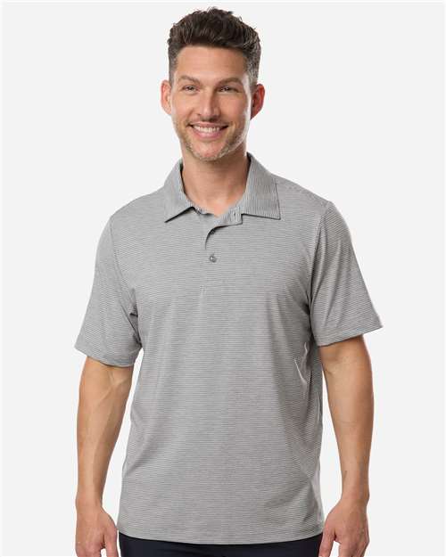 Team 365 Men's Relay Heathered Stripe Polo - Model Front