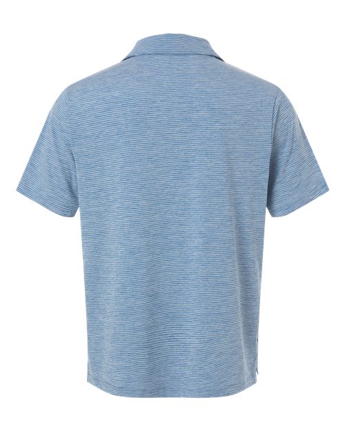 Men's Relay Heathered Stripe Polo - Sport Royal Heather/ White Back