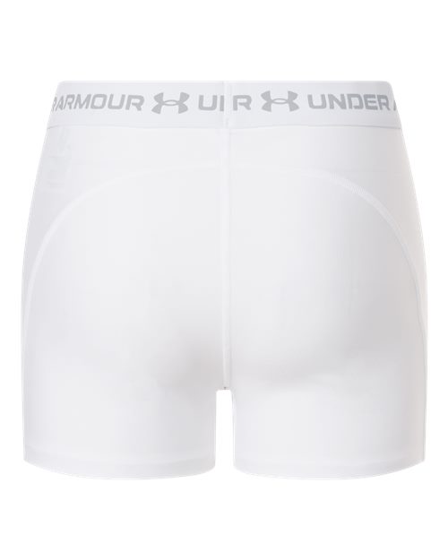 Women's HeatGear 3" Shorty - White/ Halo Grey Back