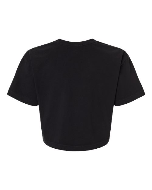 Women's Garment-Dyed Heavyweight Cropped Tee - True Black Back