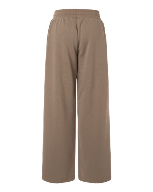 Women's French Terry Wide Leg Pants - Savana Back
