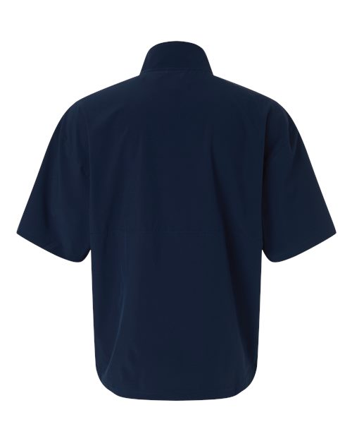 Men's Short Sleeve Quarter-Zip Pullover - Team Navy Blue/ White Back