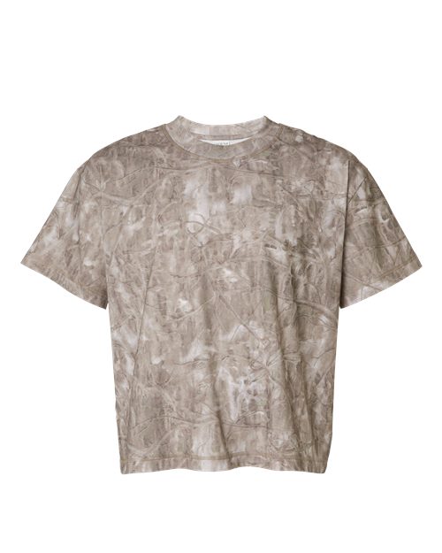LAT Unisex Boxy Jersey Tee - Sand Timberwood Front