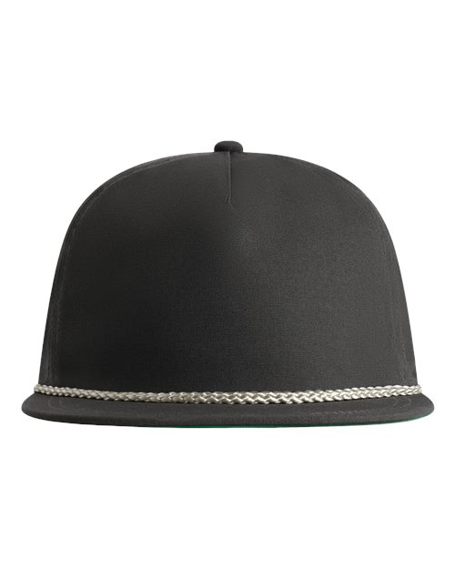 The Original Rope Five-Panel Cap - Graphite Grey/ Off White Front