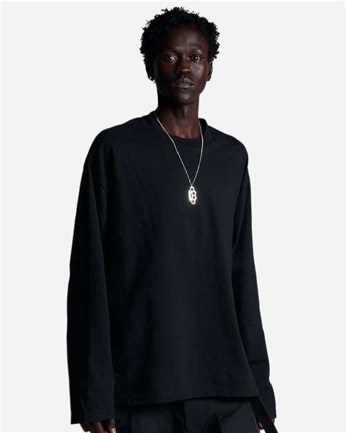 Shaka Wear Unisex 6.5oz Retro Garment-Dyed Long Sleeve Tee - Model Front