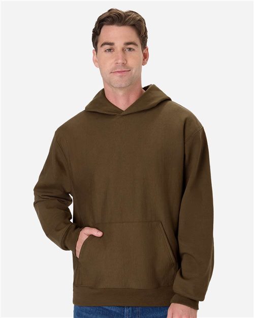 Unisex Beefy® Sweats Premium Heavyweight Hooded Sweatshirt - White Front