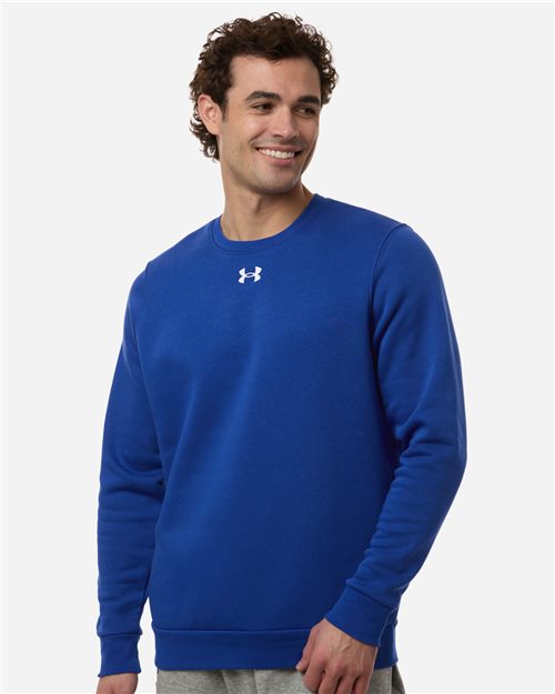 Men's Team Icon Fleece Crew - Mod Grey Light Heather/ White Front