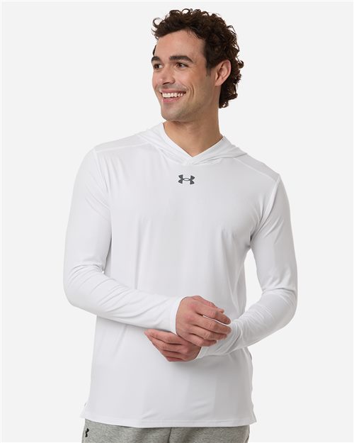 Men's Team Vanish Hooded Long Sleeve T-Shirt - Mod Grey/ White Front
