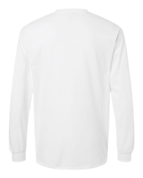 Unisex Ultra Cotton® Long Sleeve Pocket T-Shirt - White Back