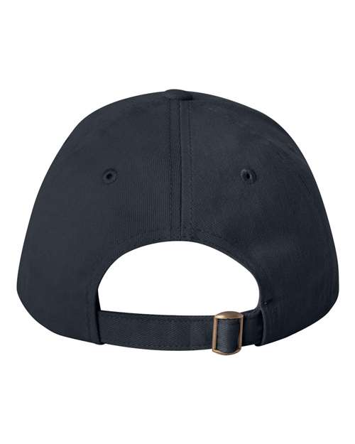 Heavy Brushed Twill Structured Cap - Navy Back
