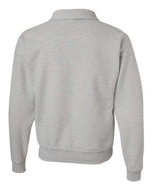 Unisex Super Sweats NuBlend® Quarter-Zip Cadet Collar Sweatshirt - Oxford Back