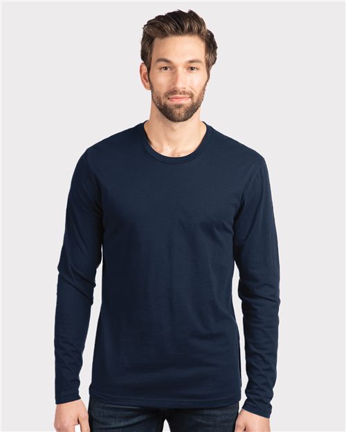 Unisex Cotton Long Sleeve T-Shirt - Maroon Front