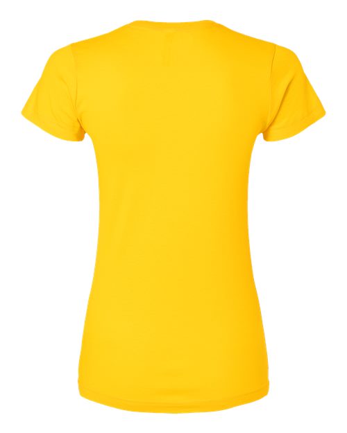 Women's Fitted Fine Jersey Tee - Yellow Back