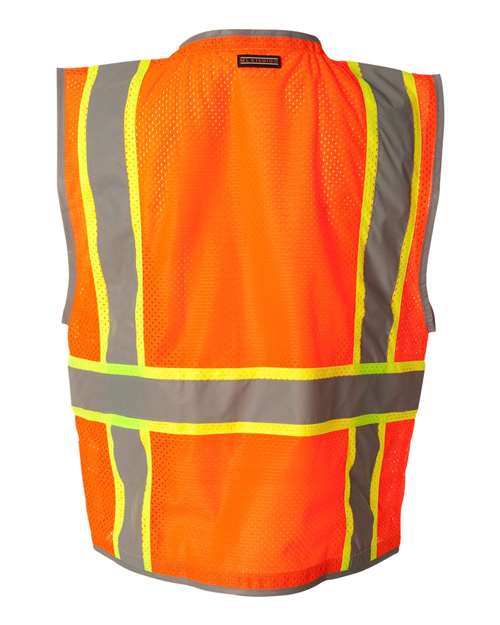 Unisex Premium Brilliant Series® Heavy-Duty Class 2 Vest - Orange Back