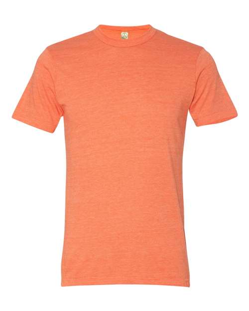 Bayside Unisex USA-Made V-Neck T-Shirt - Heather Royal Front