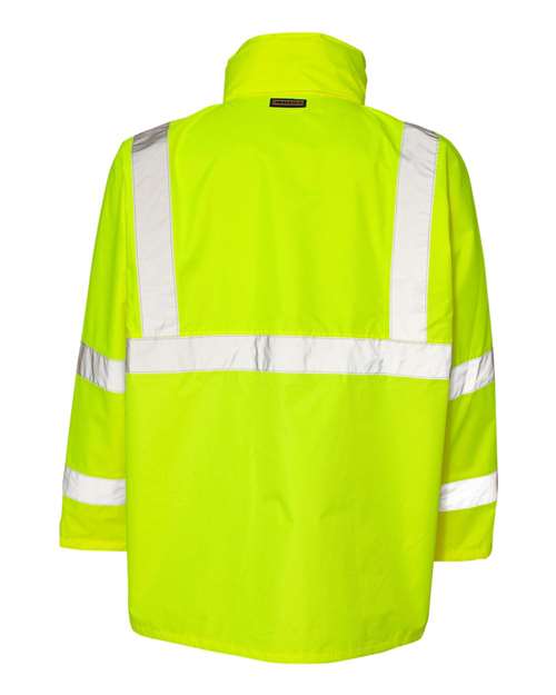 Unisex Economy Full Rainsuit - Lime Back