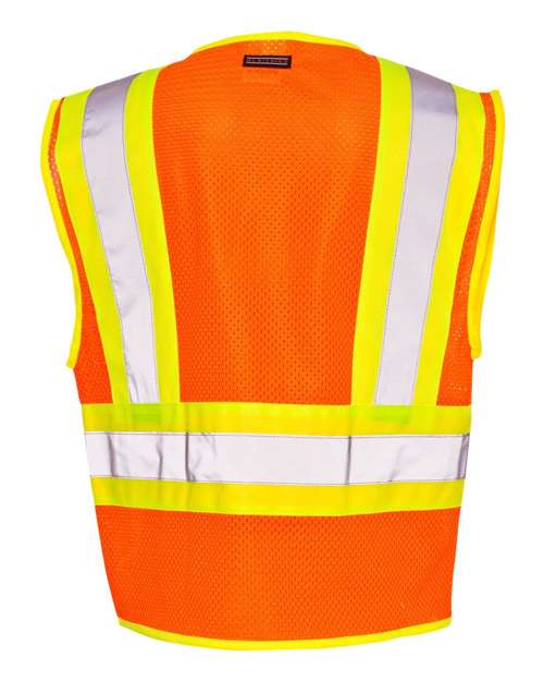 Unisex Ultra-Cool™ Contrasting Mesh Vest - Orange Back