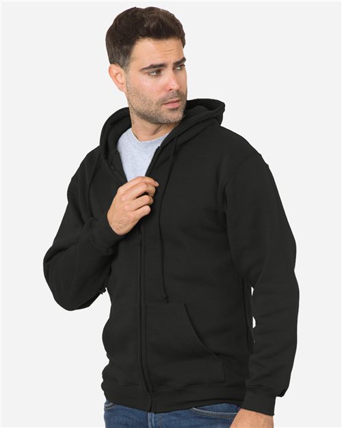 Unisex USA-Made Full-Zip Hooded Sweatshirt - Purple Front