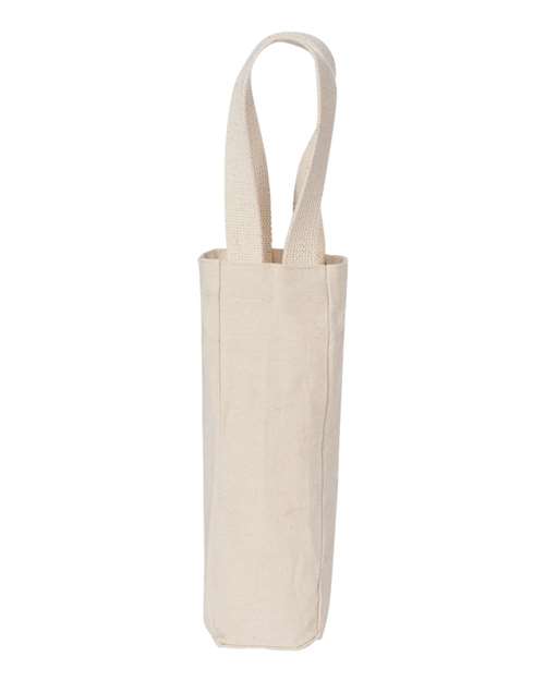 Single Bottle Wine Tote - Natural Back