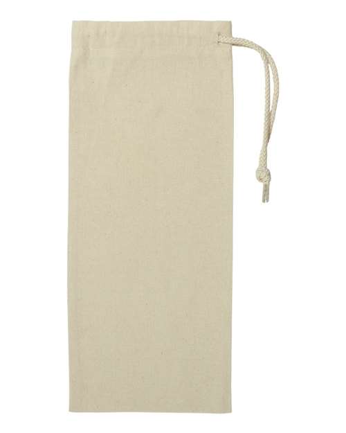Drawcord Wine Bag - Natural Back