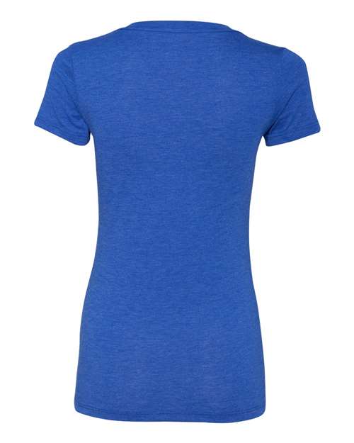 Women’s Triblend Deep V-Neck Tee - True Royal Triblend Back
